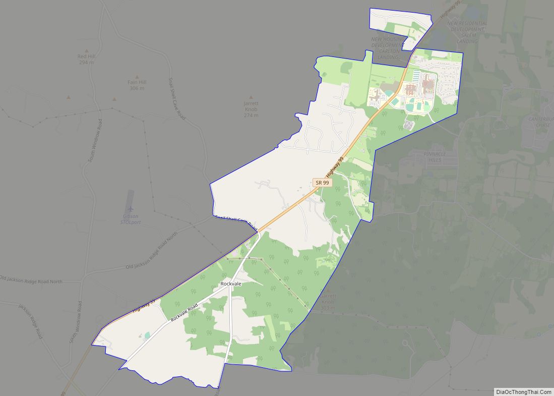 Map of Rockvale CDP, Tennessee