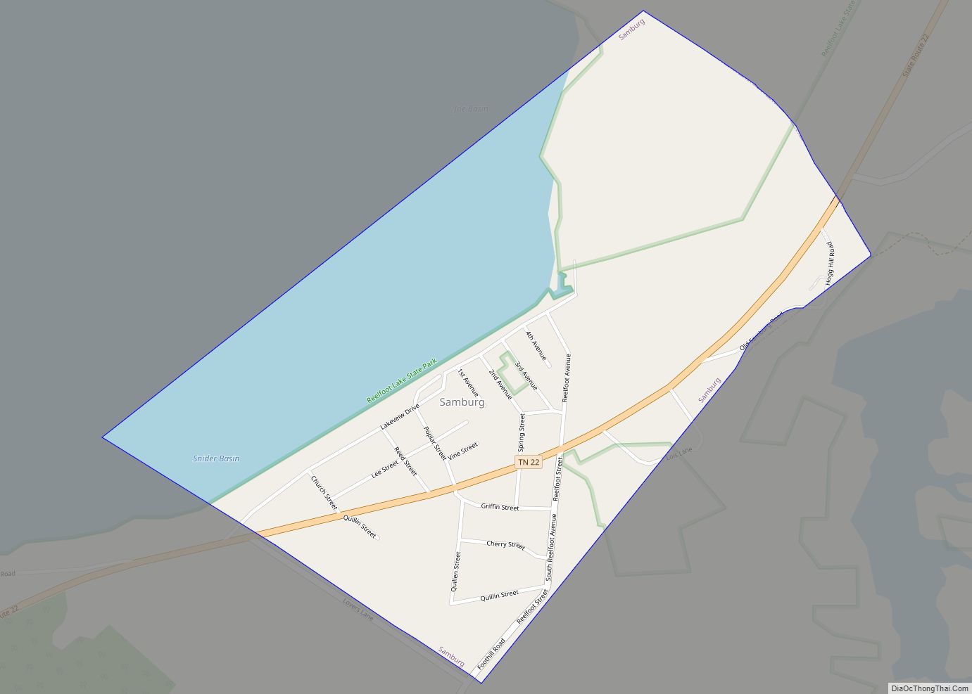 Map of Samburg town
