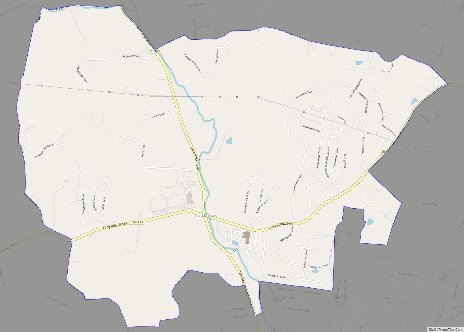 Map of Shackle Island CDP