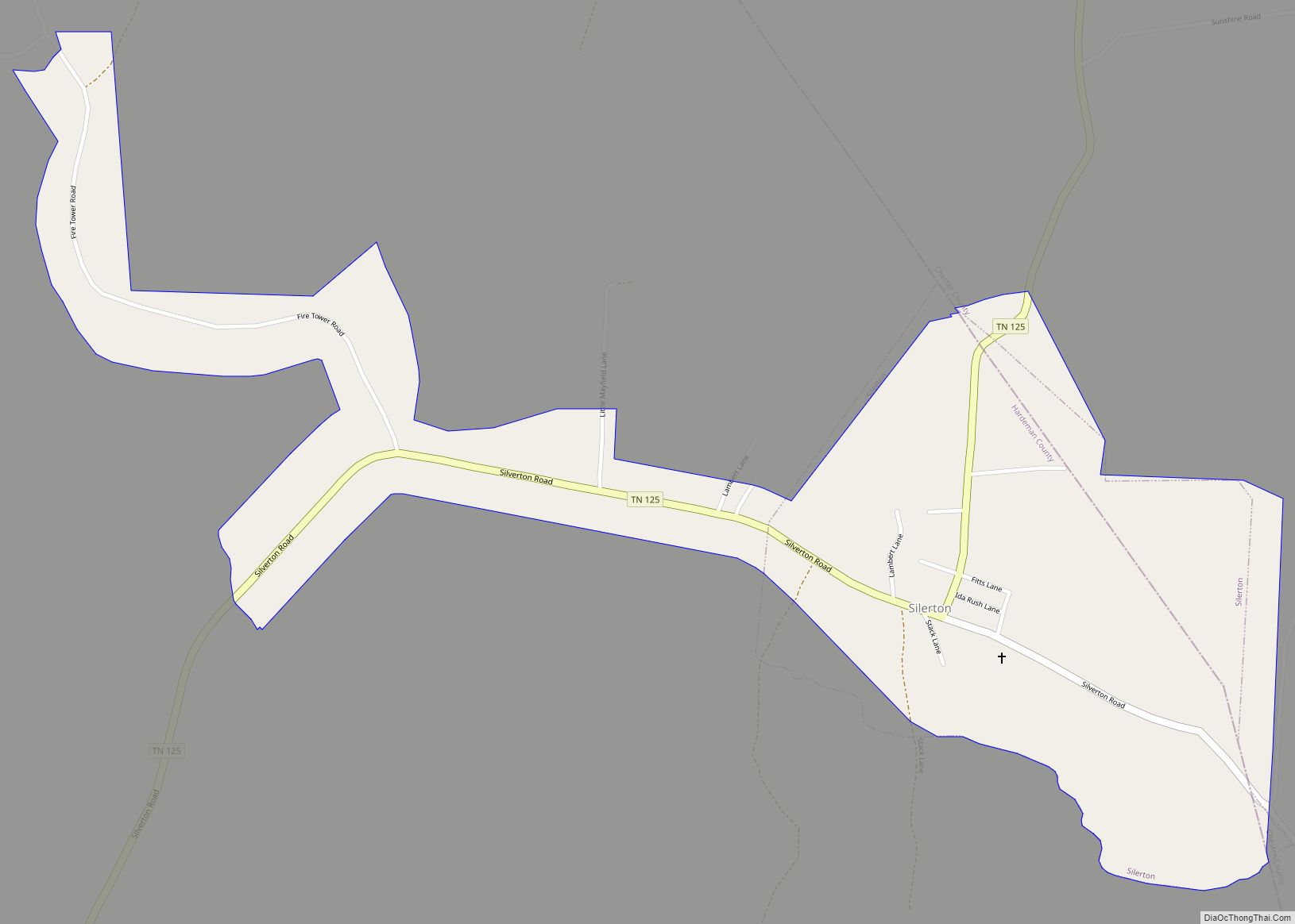 Map of Silerton town