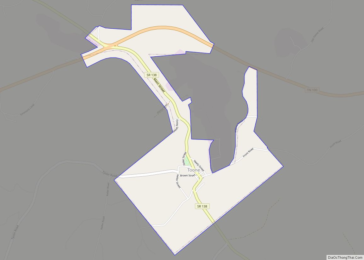 Map of Toone town