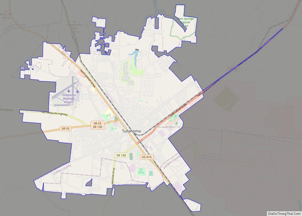 Map of Tullahoma city