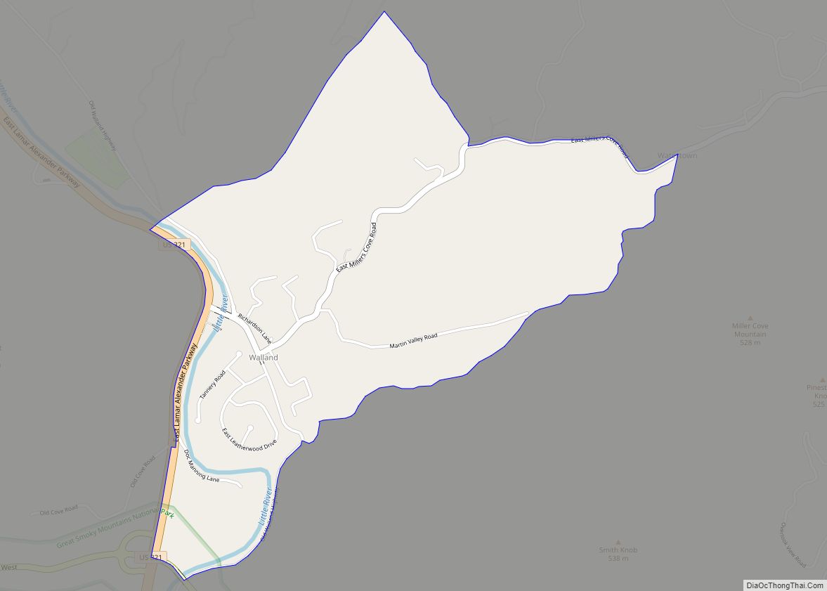 Map of Walland CDP