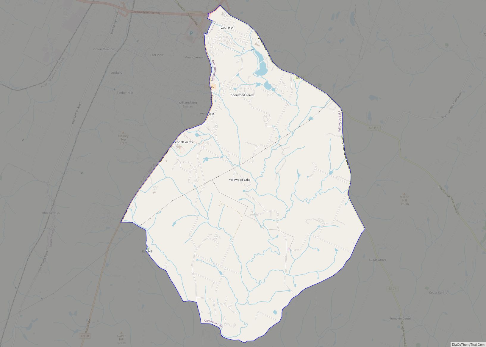 Map of Wildwood Lake CDP