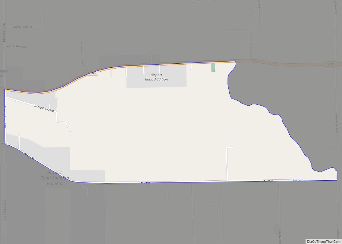 Map of Airport Road Addition CDP