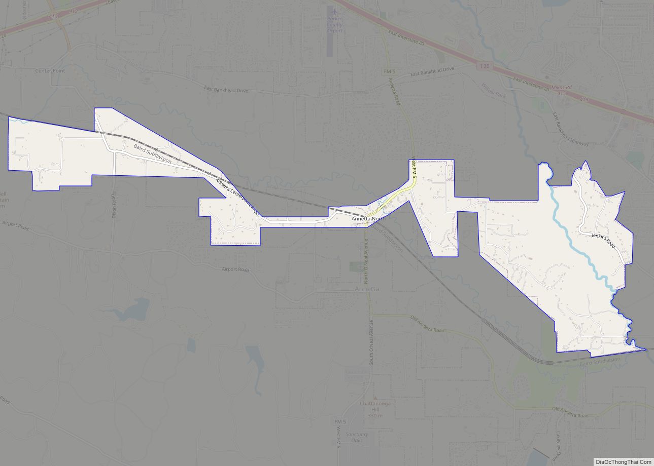 Map of Annetta North town