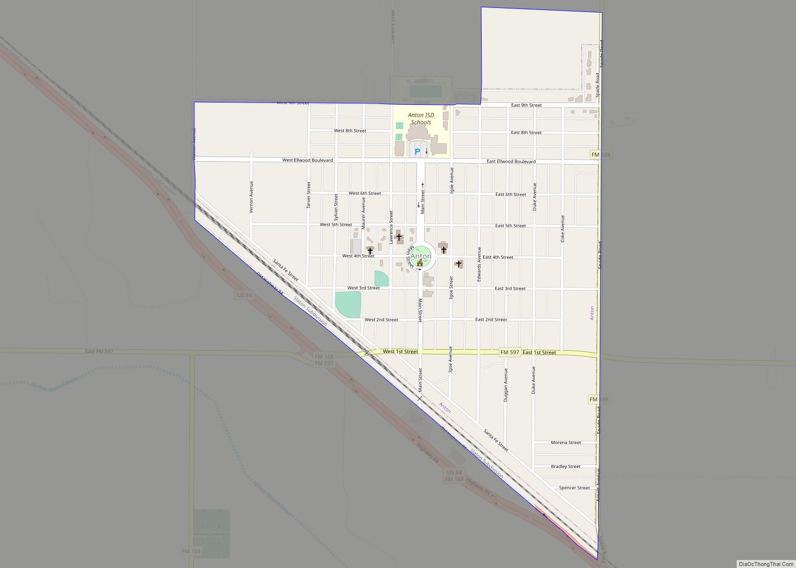 Map of Anton city