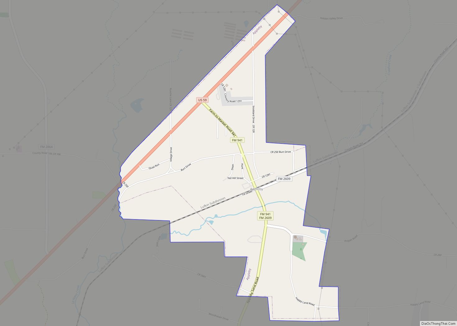 Map of Appleby city