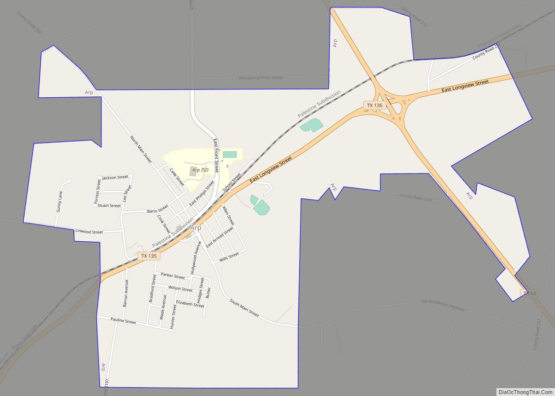 Map of Arp city