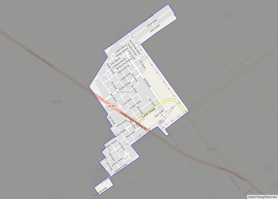 Map of Asherton city