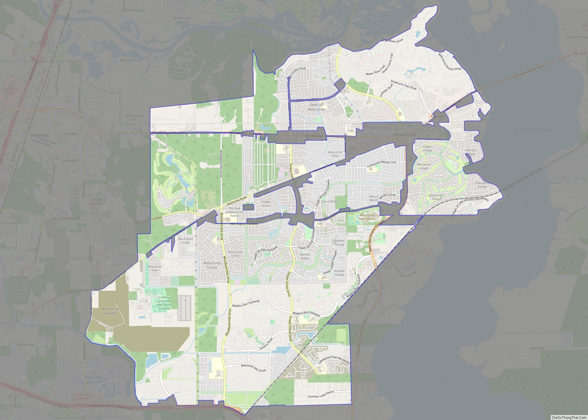 Map of Atascocita CDP