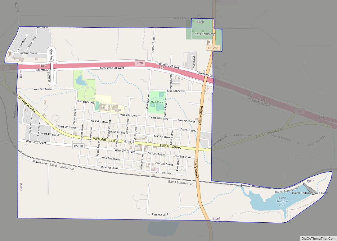 Map of Baird city