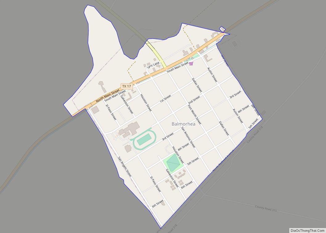 Map of Balmorhea city