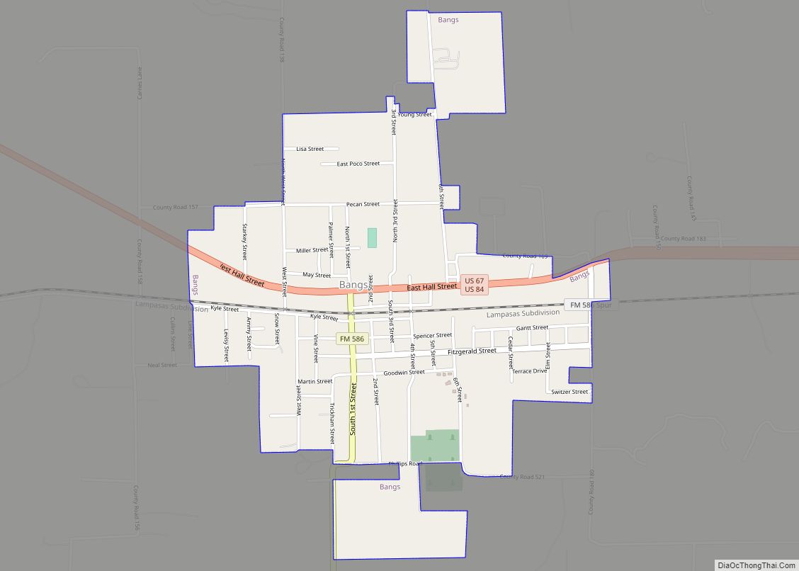 Map of Bangs city