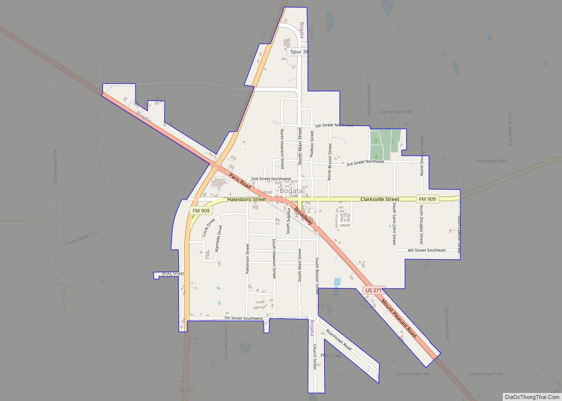 Map of Bogata city