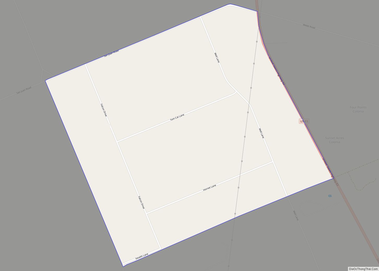 Map of Bonanza Hills CDP