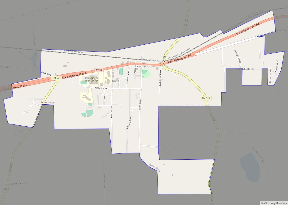 Map of Brownsboro city