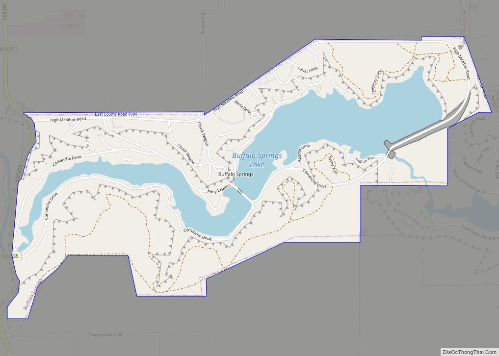 Map of Buffalo Springs village