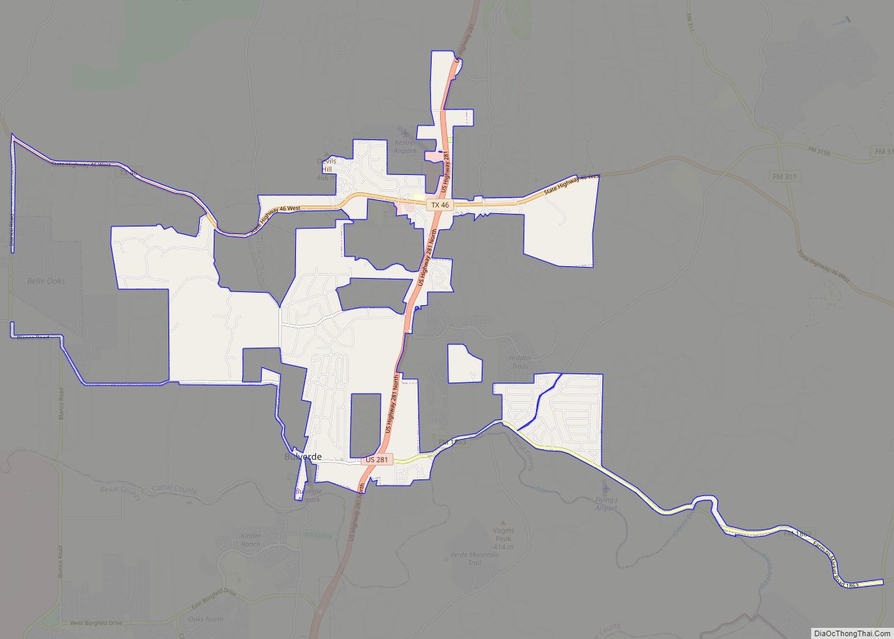 Map of Bulverde city