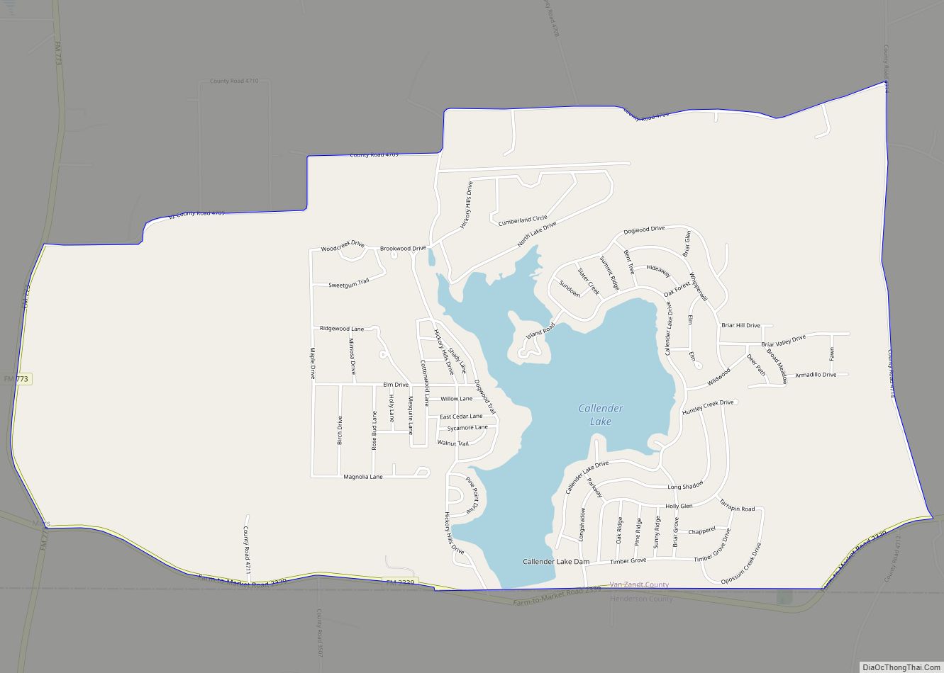 Map of Callender Lake CDP