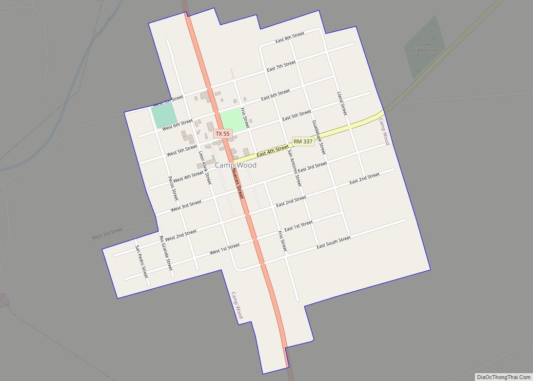 Map of Camp Wood city