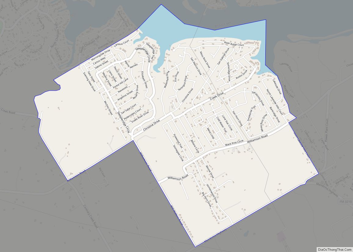 Map of Canyon Creek CDP, Texas