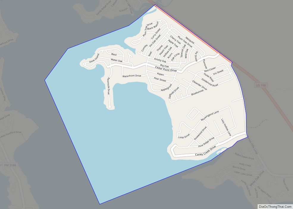 Map of Cedar Point CDP, Texas