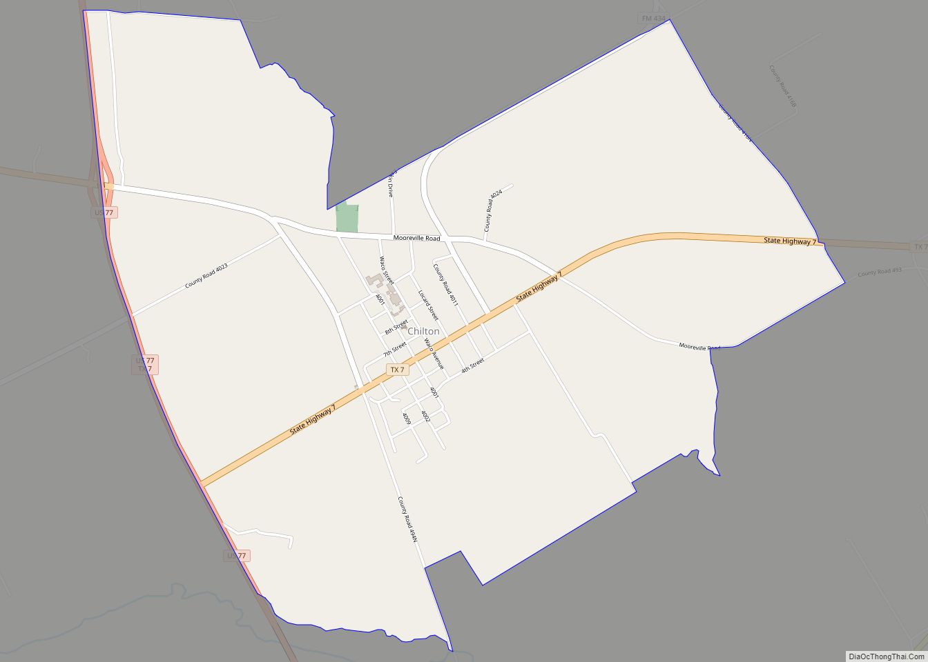 Map of Chilton CDP