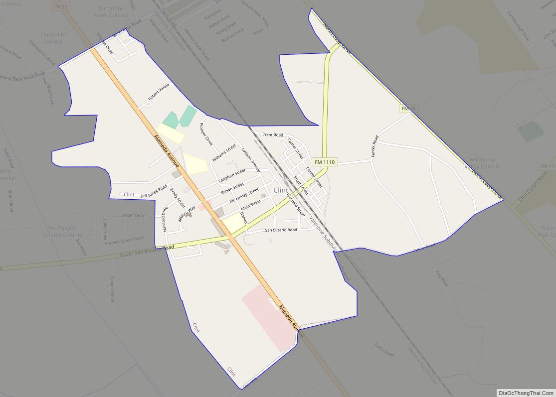 Map of Clint town
