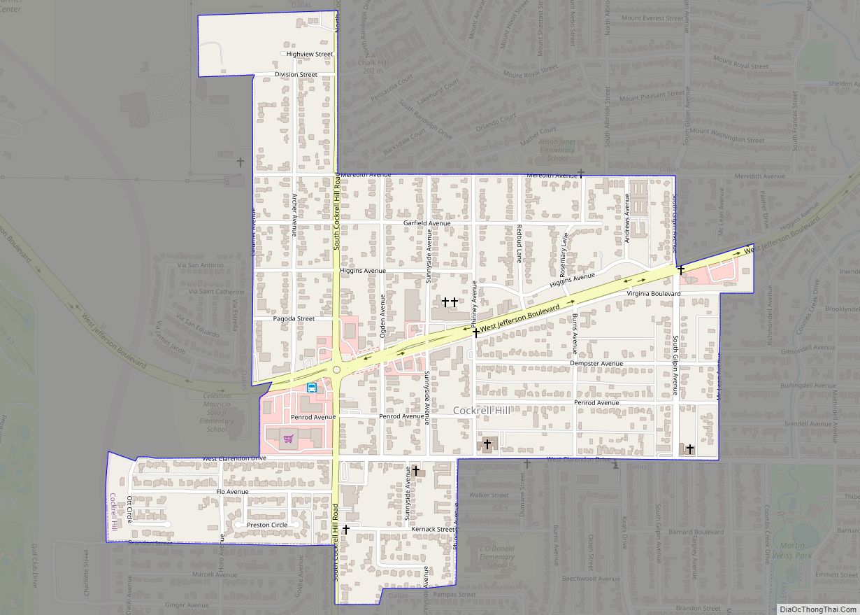 Map of Cockrell Hill city