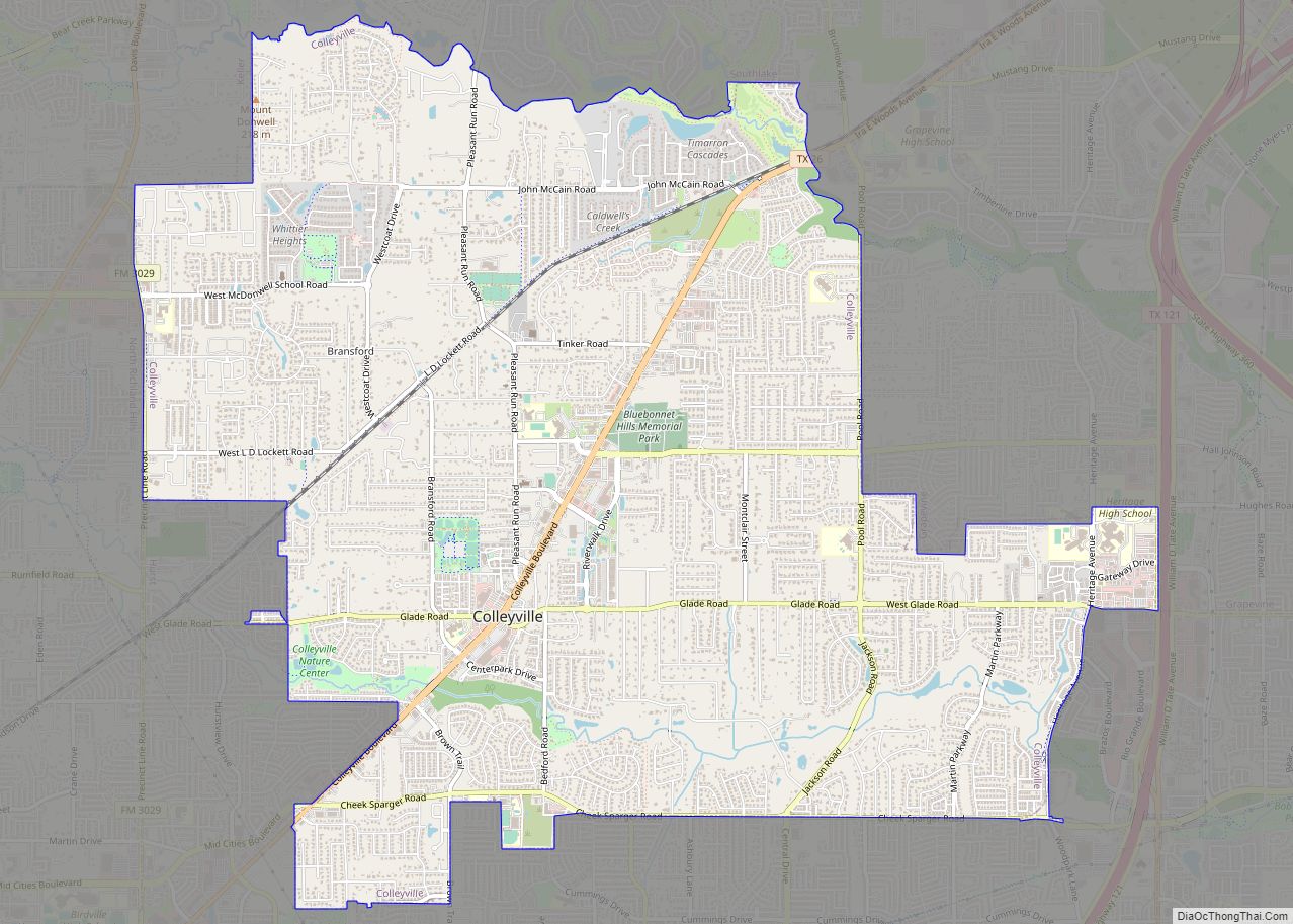 Map of Colleyville city