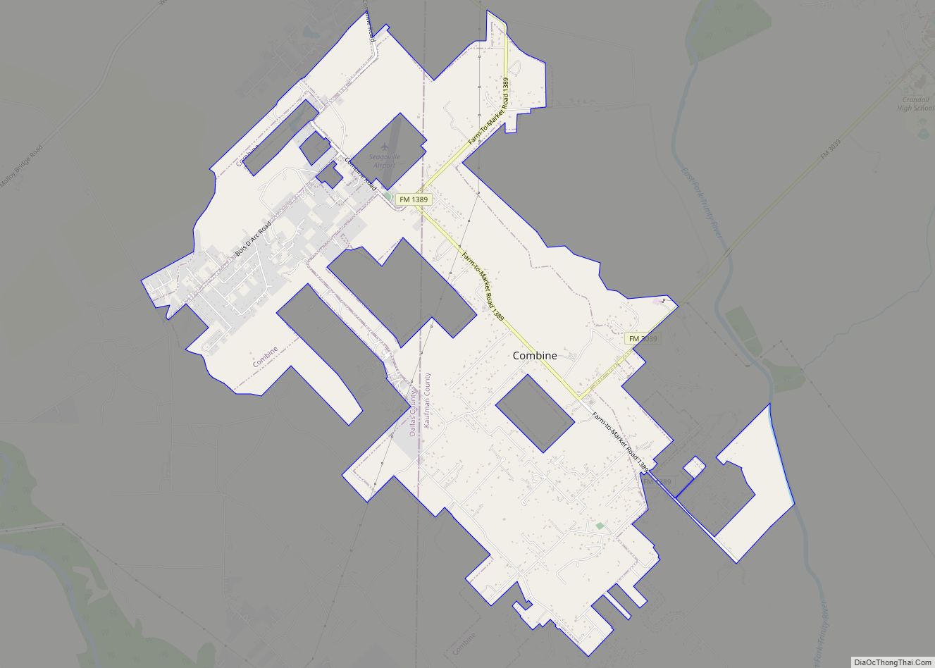 Map of Combine city