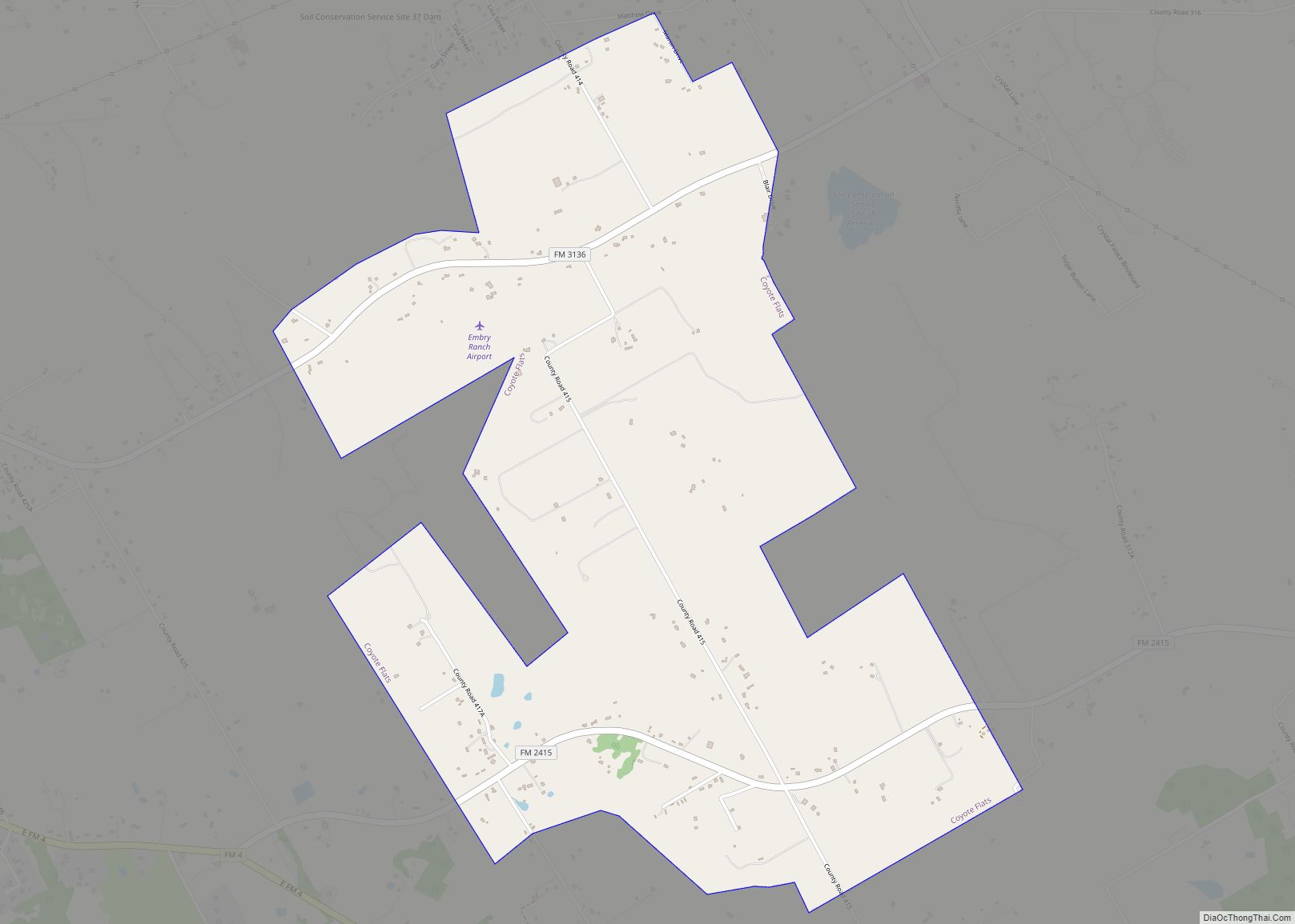 Map of Coyote Flats city