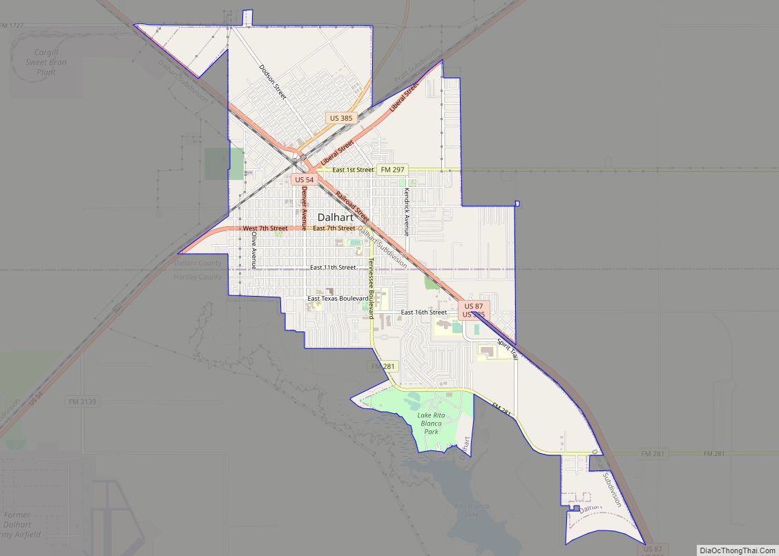 Map of Dalhart city
