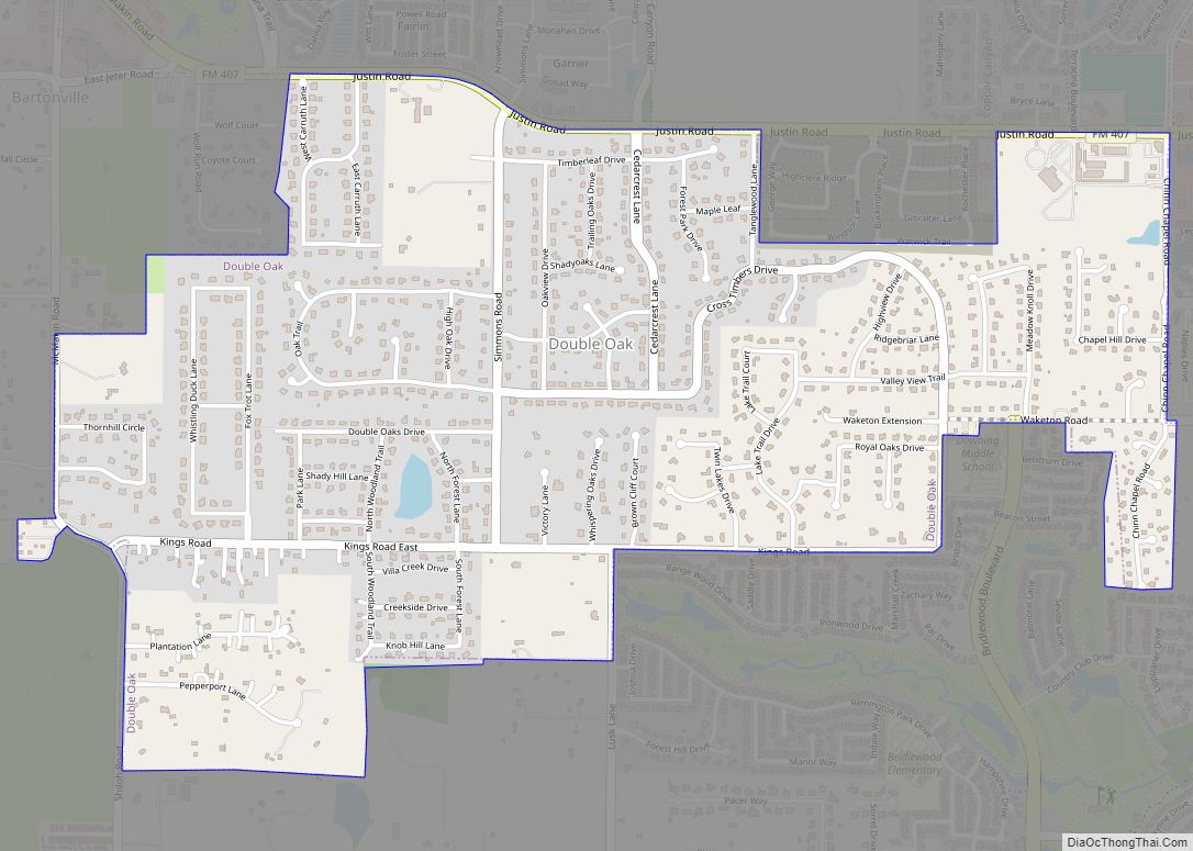 Map of Double Oak town