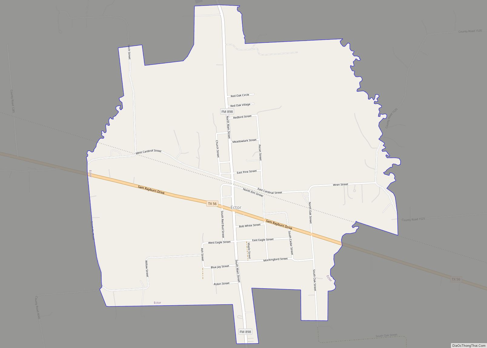 Map of Ector city