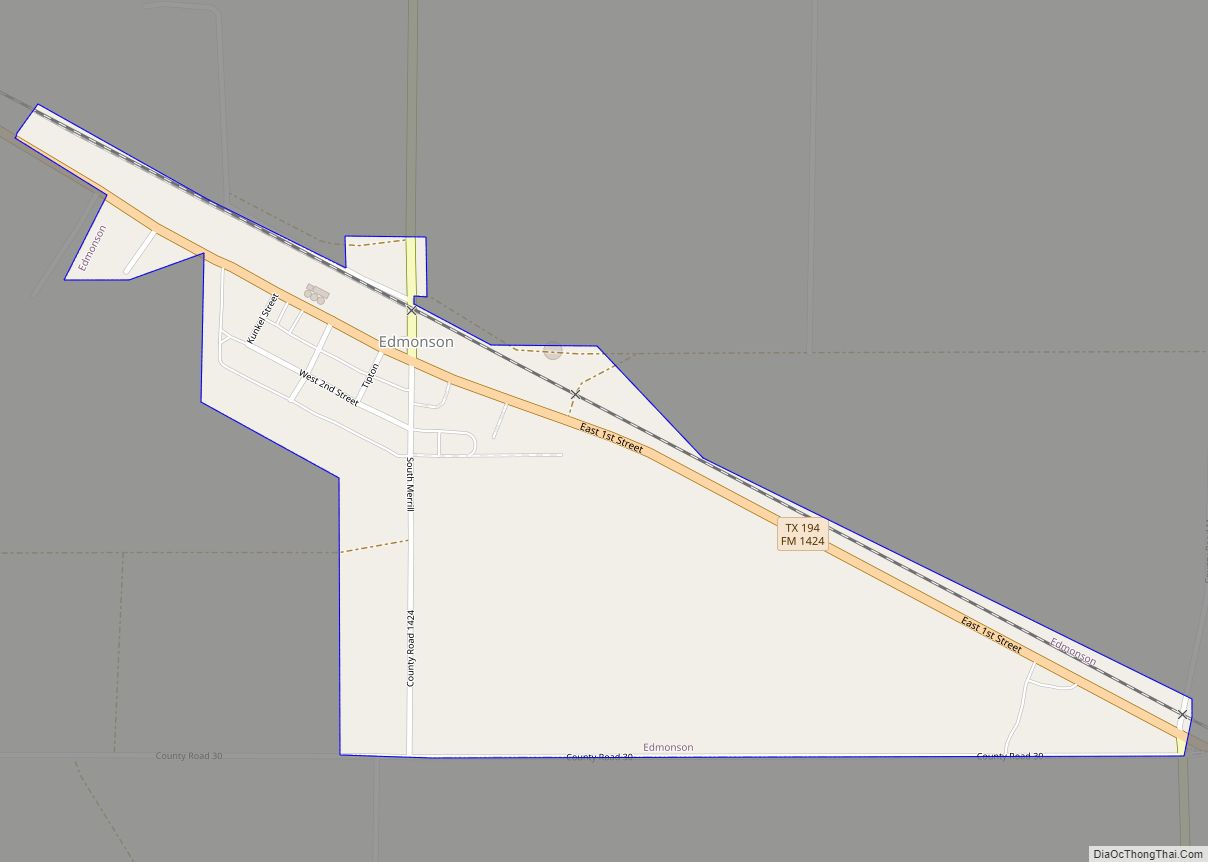 Map of Edmonson town