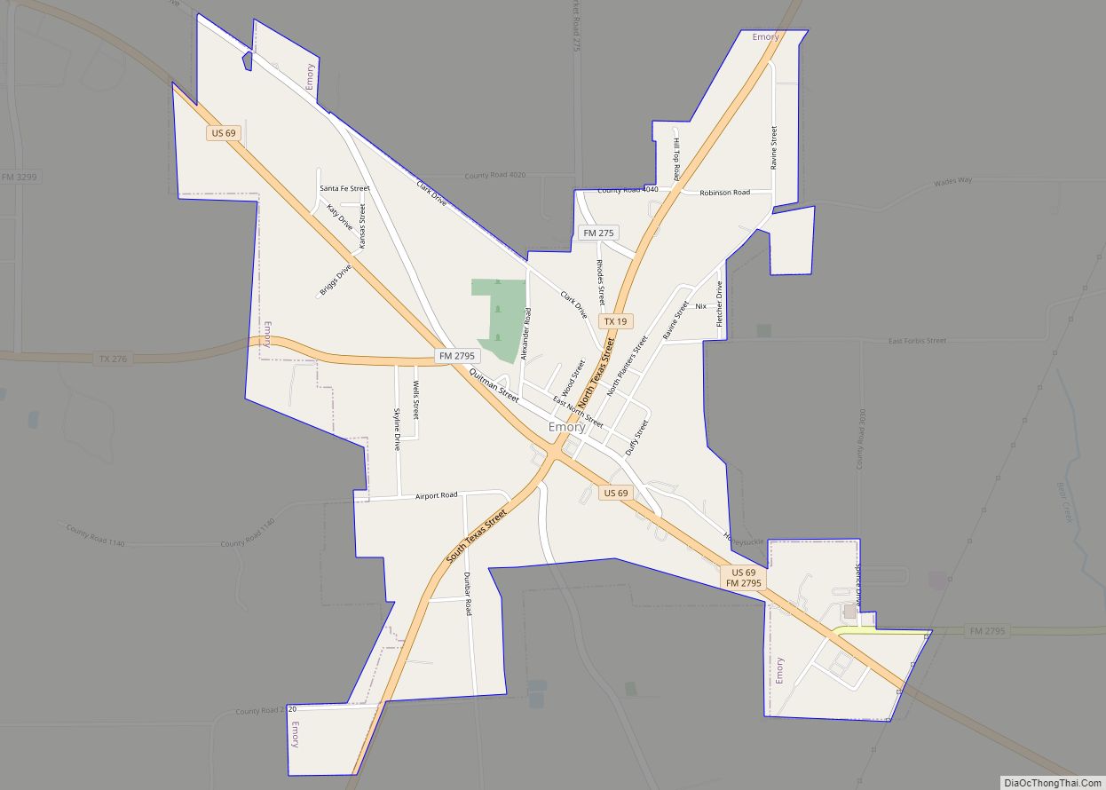 Map of Emory city