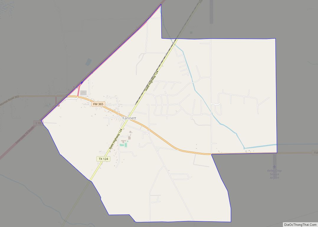 Map of Fannett CDP