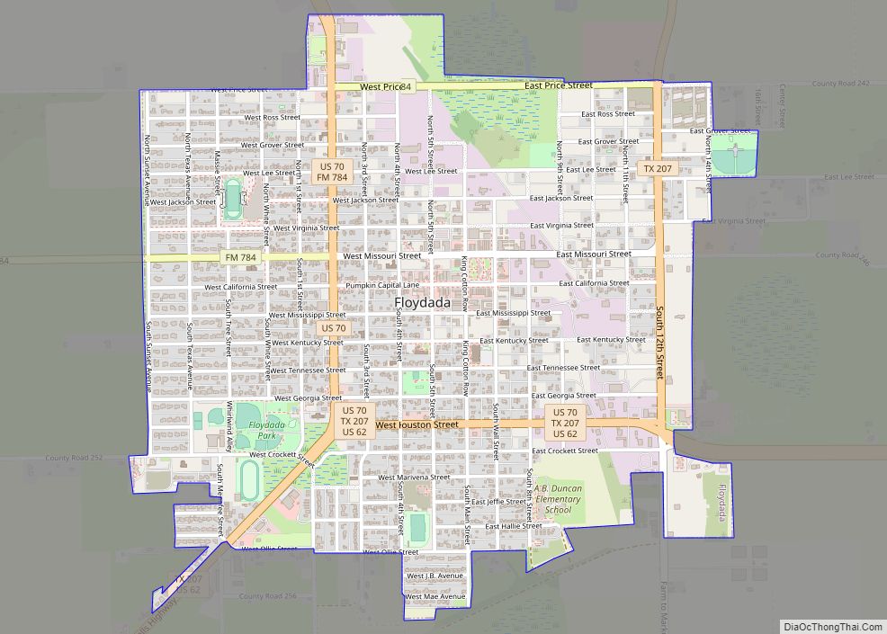 Map of Floydada city