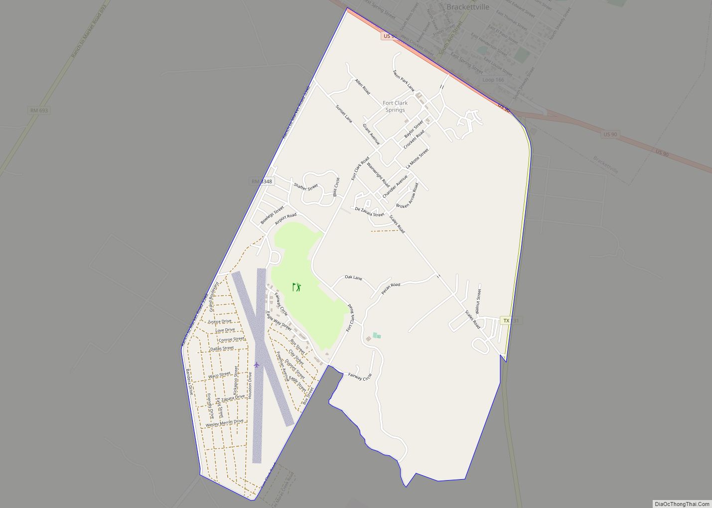 Map of Fort Clark Springs CDP