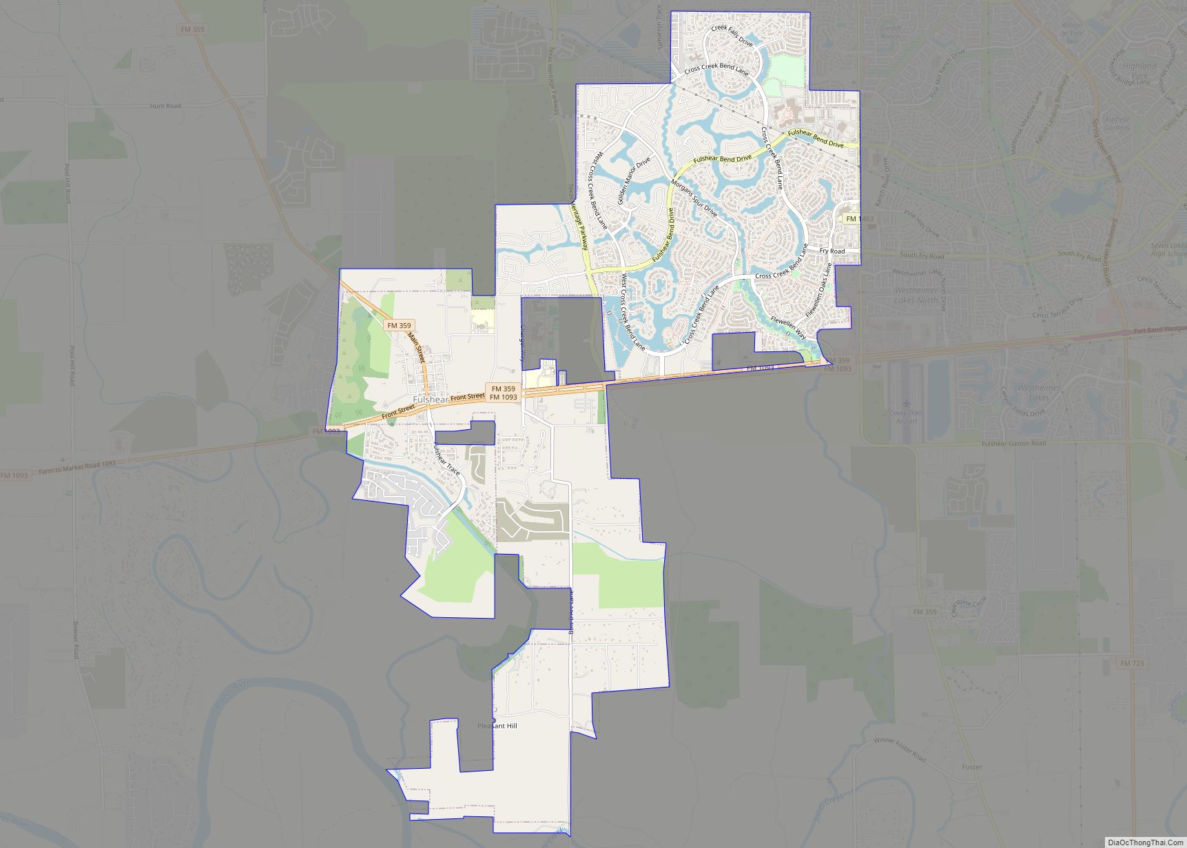 Map of Fulshear city