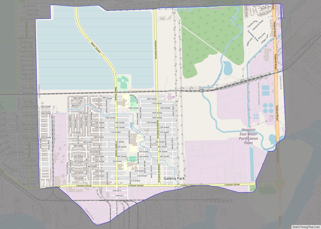 Map of Galena Park city