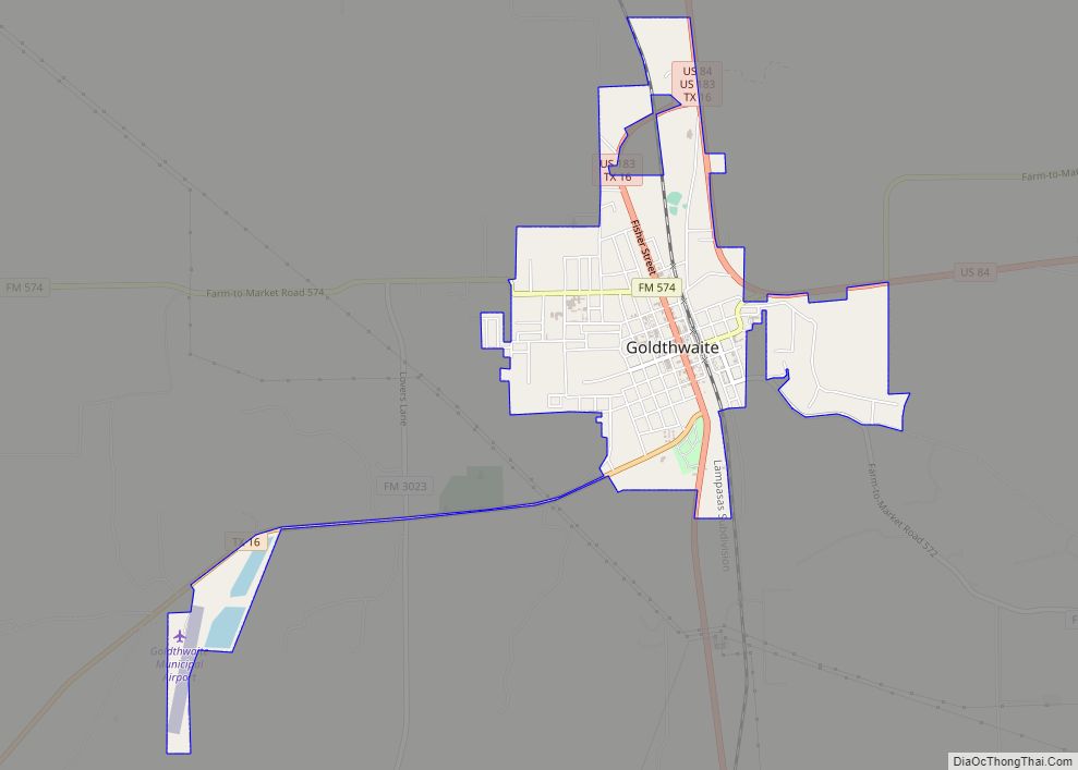 Map of Goldthwaite city