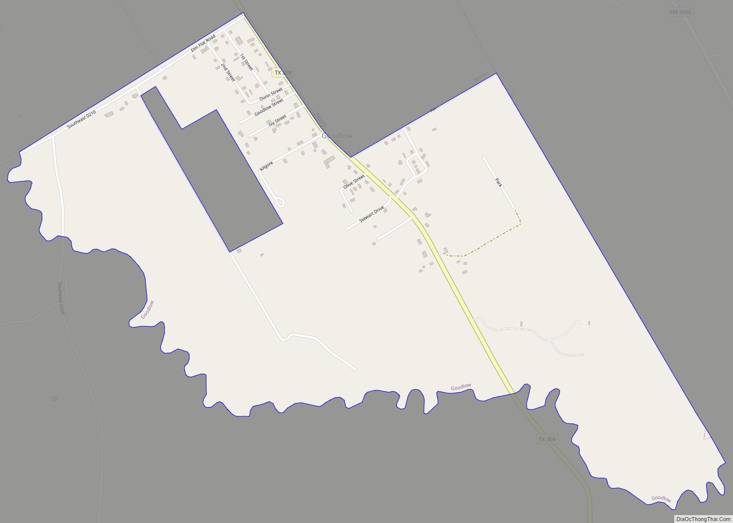 Map of Goodlow city