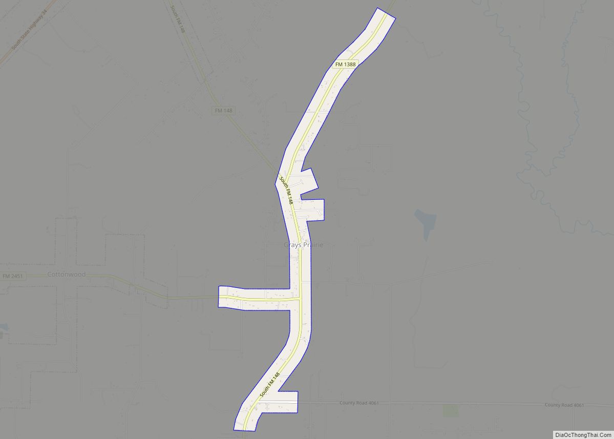 Map of Grays Prairie village