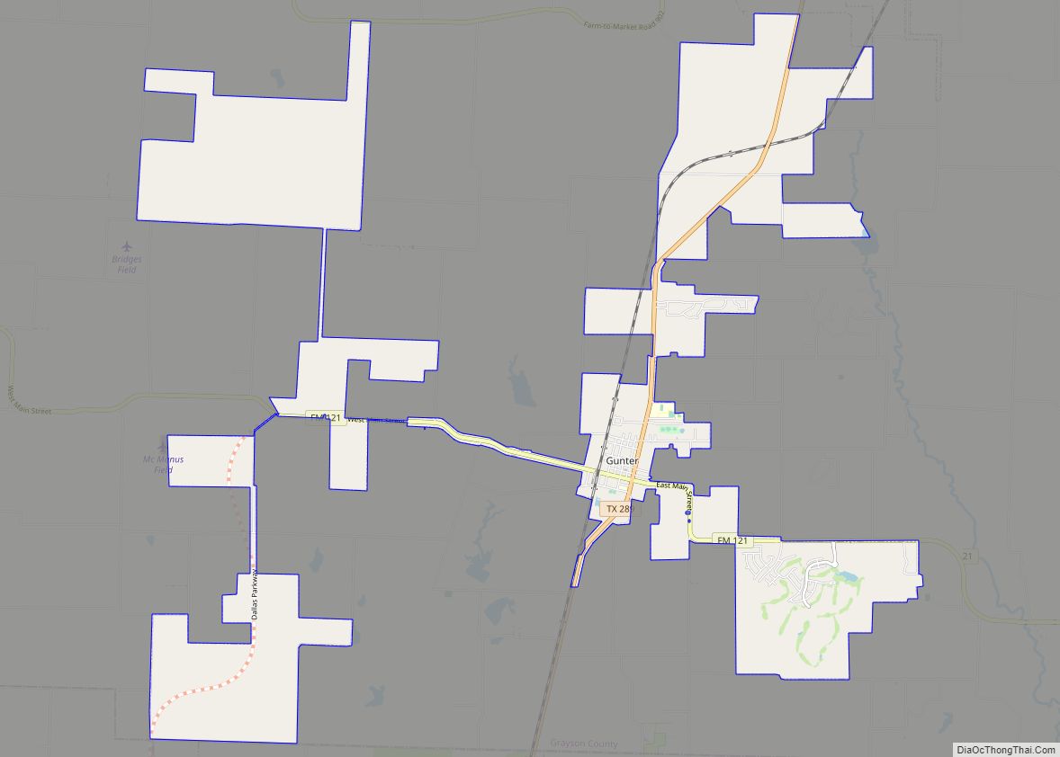 Map of Gunter city