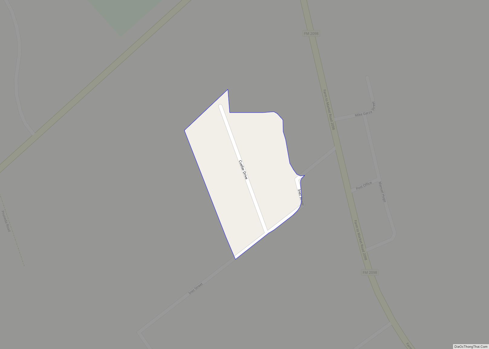 Map of H. Cuellar Estates CDP