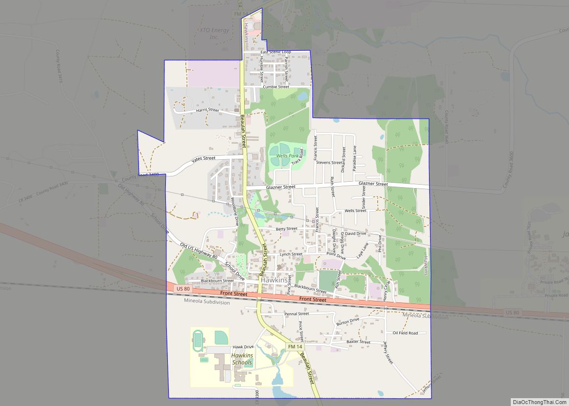 Map of Hawkins city