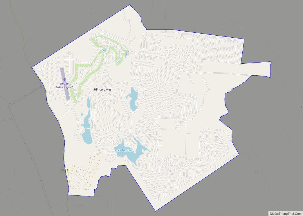 Map of Hilltop Lakes CDP